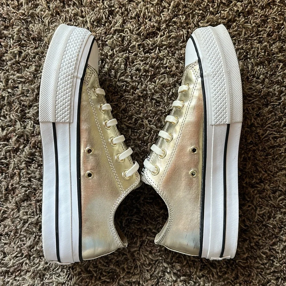 Converse Chuck Taylor Allstars platform- gold - Picture 5 of 8